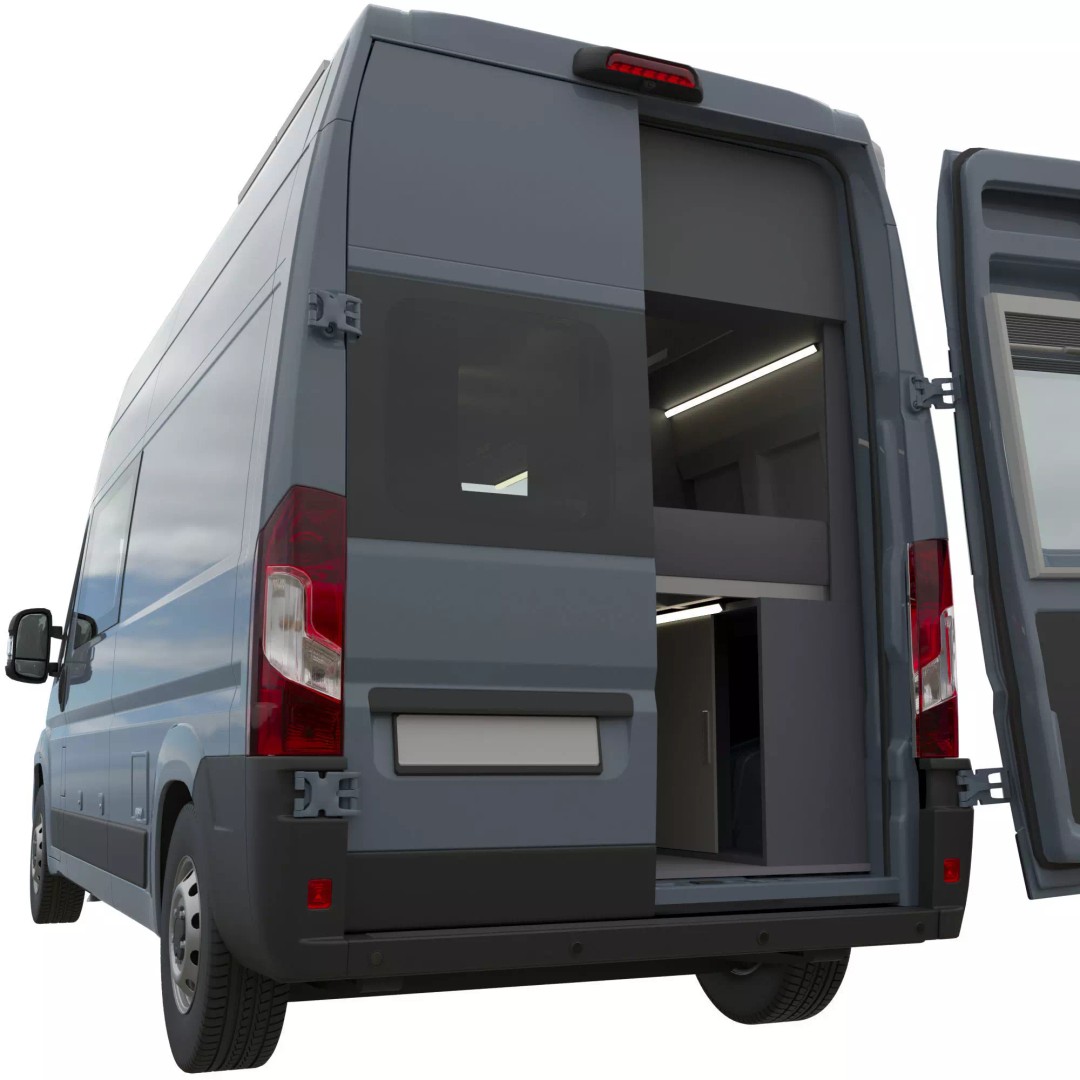 Camper Van L3H3 3D Model – Detailed Vehicle Design for Archviz and Animation - View 5