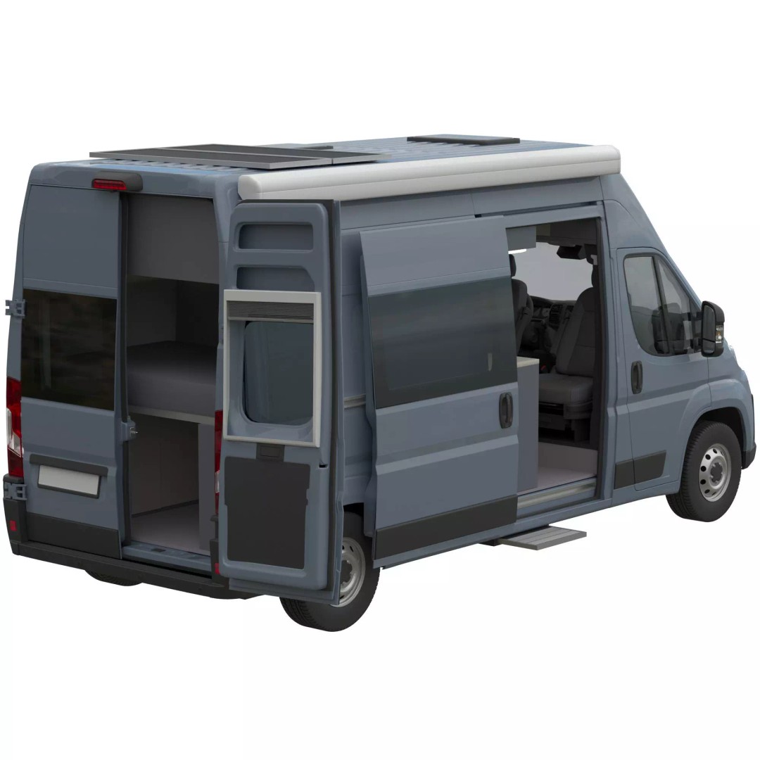 Camper Van L3H3 3D Model – Detailed Vehicle Design for Archviz and Animation - View 6