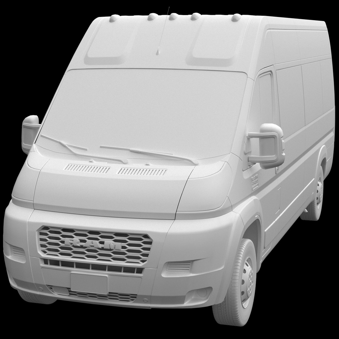 RAM PROMASTER 3500 Window Van 3D Model – High Poly Vehicle Asset, FBX, OBJ - View 14