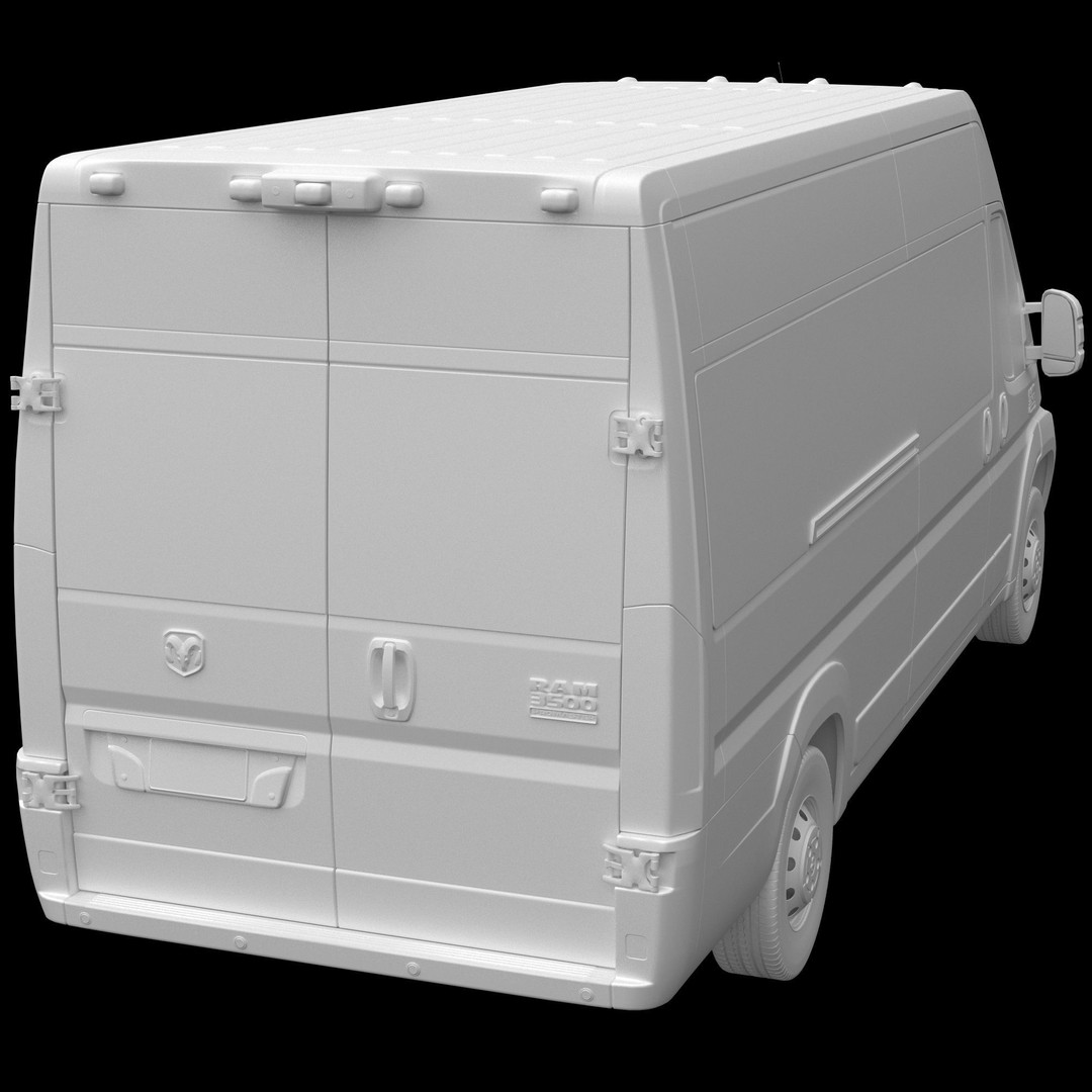 RAM PROMASTER 3500 Window Van 3D Model – High Poly Vehicle Asset, FBX, OBJ - View 15