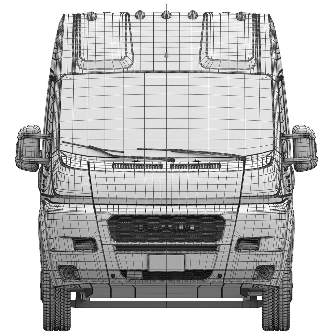 RAM PROMASTER 3500 Window Van 3D Model – High Poly Vehicle Asset, FBX, OBJ - View 20