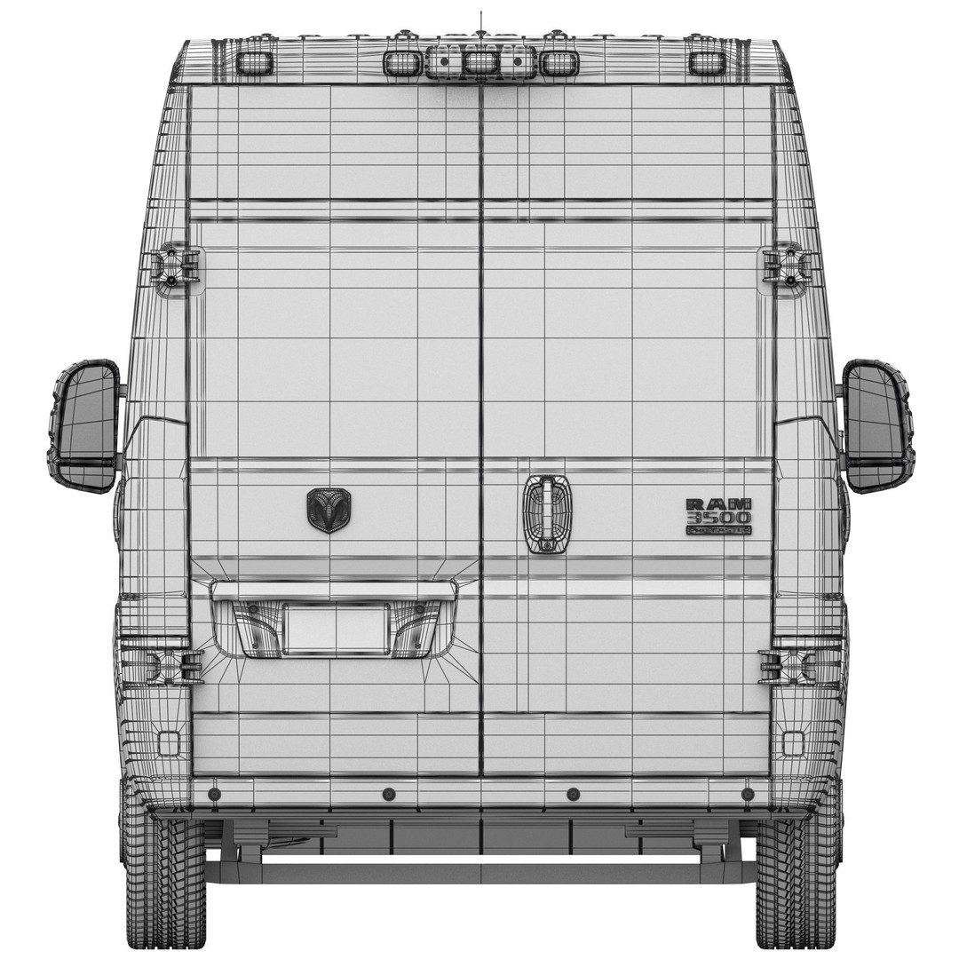 RAM PROMASTER 3500 Window Van 3D Model – High Poly Vehicle Asset, FBX, OBJ - View 21