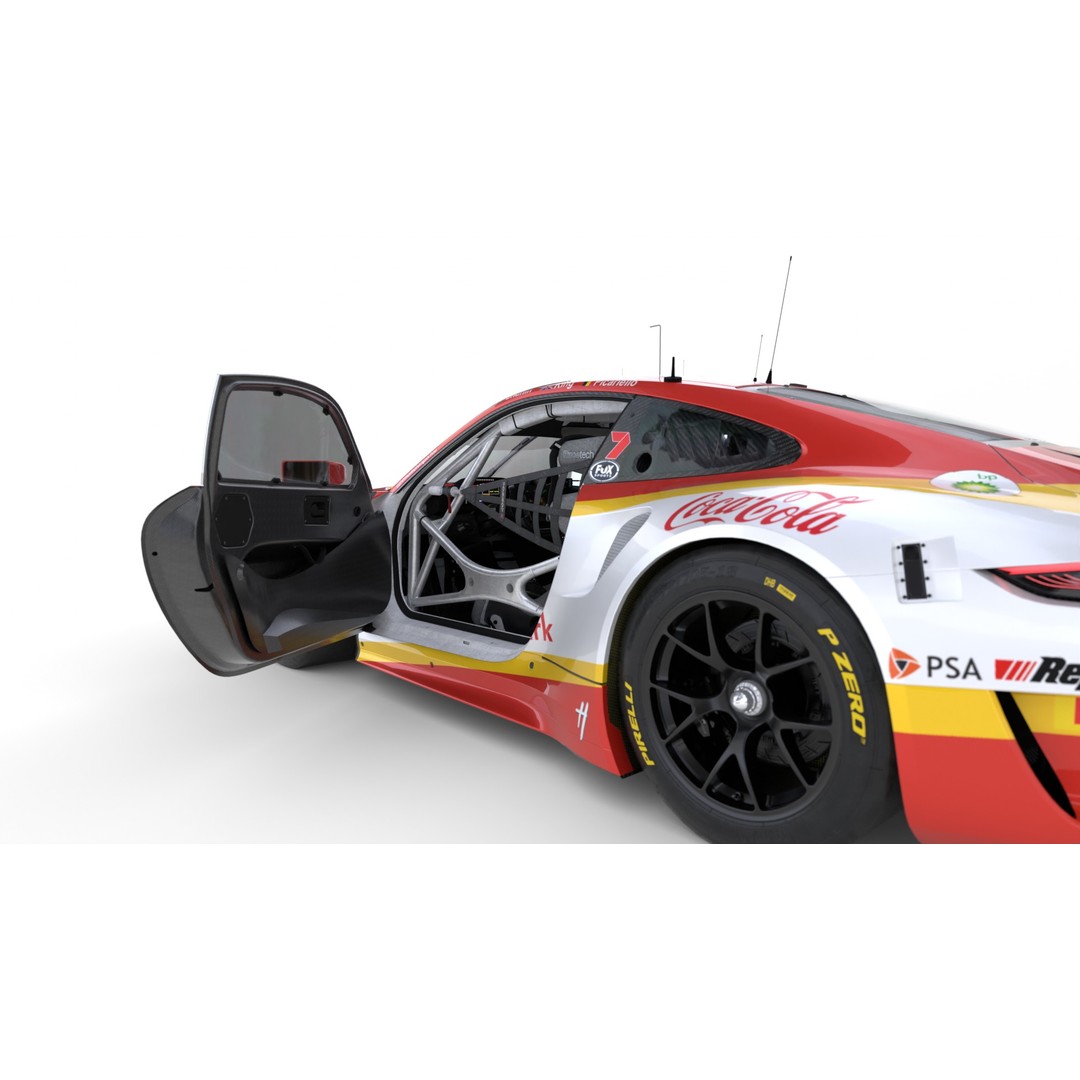 Porsche 911 GT3 R 2018 3D Model – High Poly Racing Car, FBX, Blender