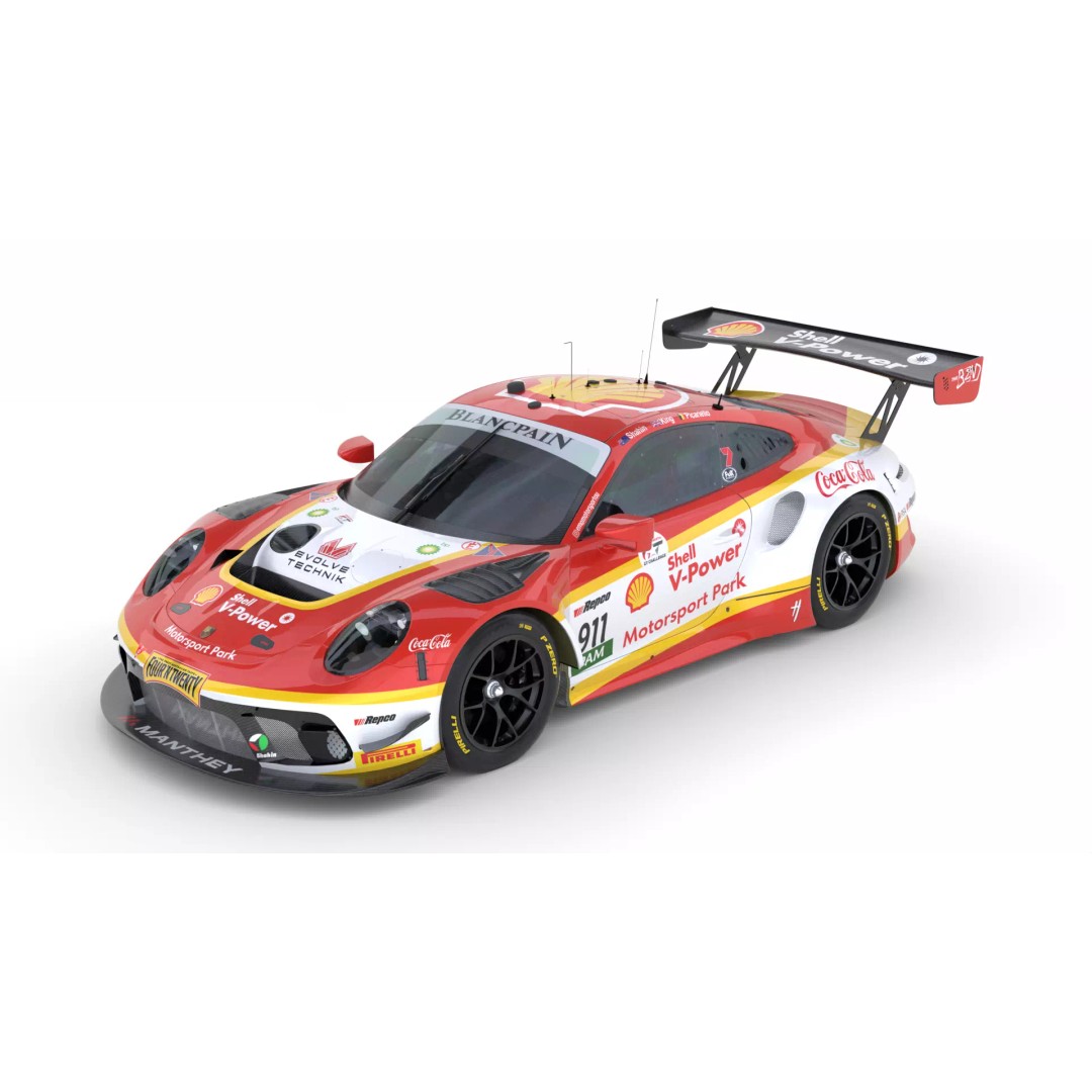 Porsche 911 GT3 R 2018 3D Model – High Poly Racing Car, FBX, Blender - View 2