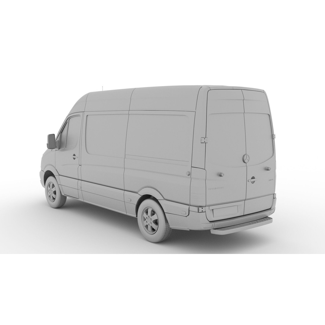 Mercedes Benz Sprinter Van L2H2 2018 3D Model – High Poly Vehicle Asset, FBX, OBJ - View 11
