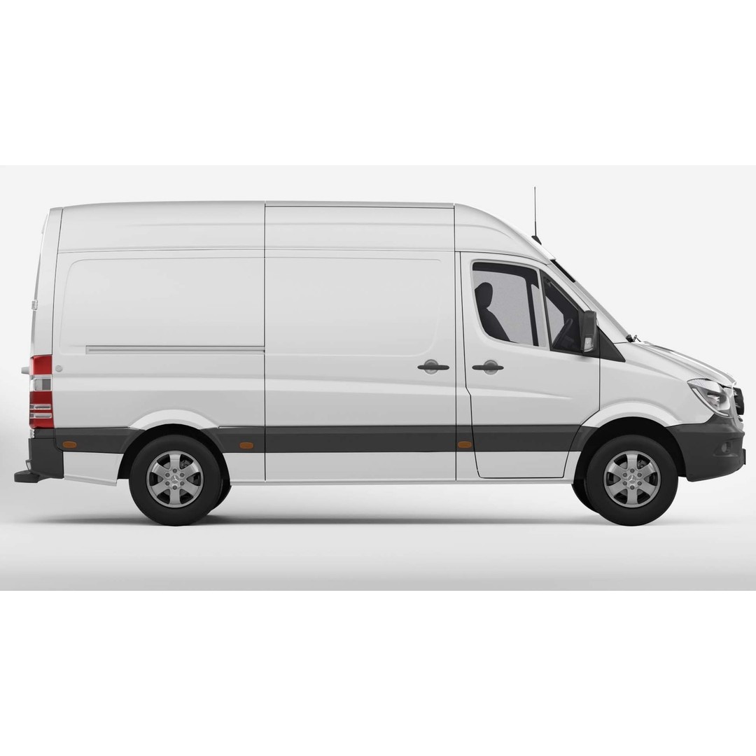Mercedes Benz Sprinter Van L2H2 2018 3D Model – High Poly Vehicle Asset, FBX, OBJ - View 5