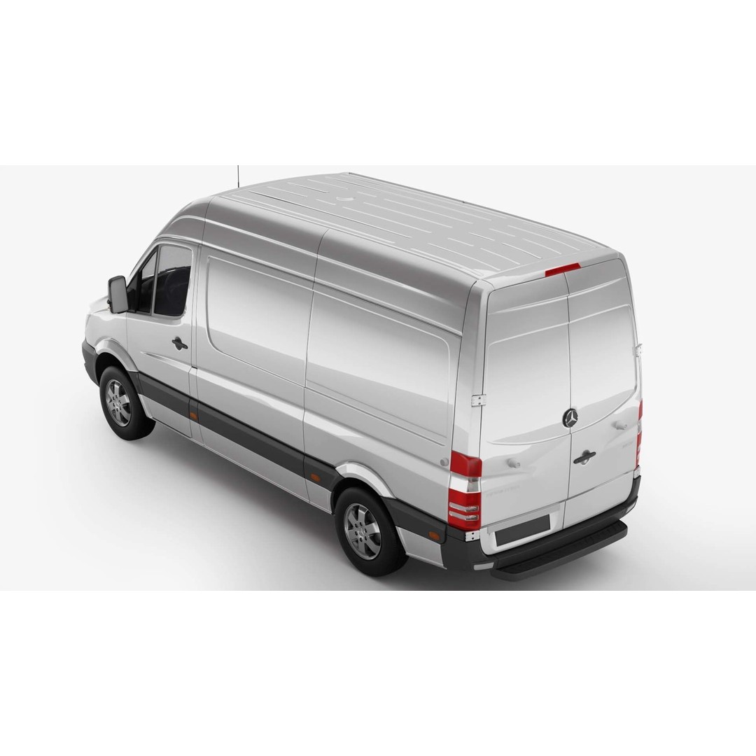 Mercedes Benz Sprinter Van L2H2 2018 3D Model – High Poly Vehicle Asset, FBX, OBJ - View 6