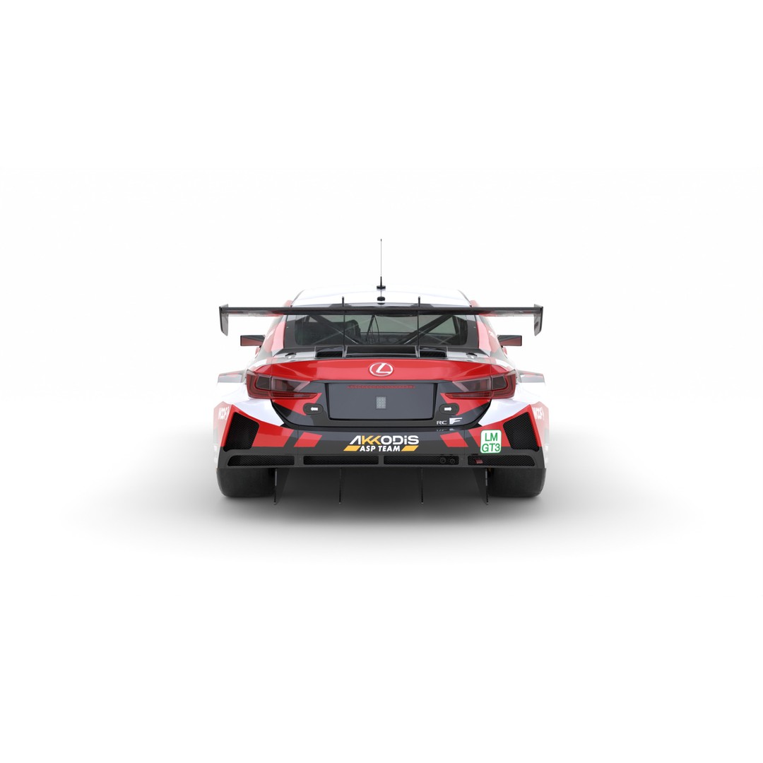 Lexus RCF LMGT3 2025 WEC 3D Model – High Poly Racing Car, FBX, PBR - View 10