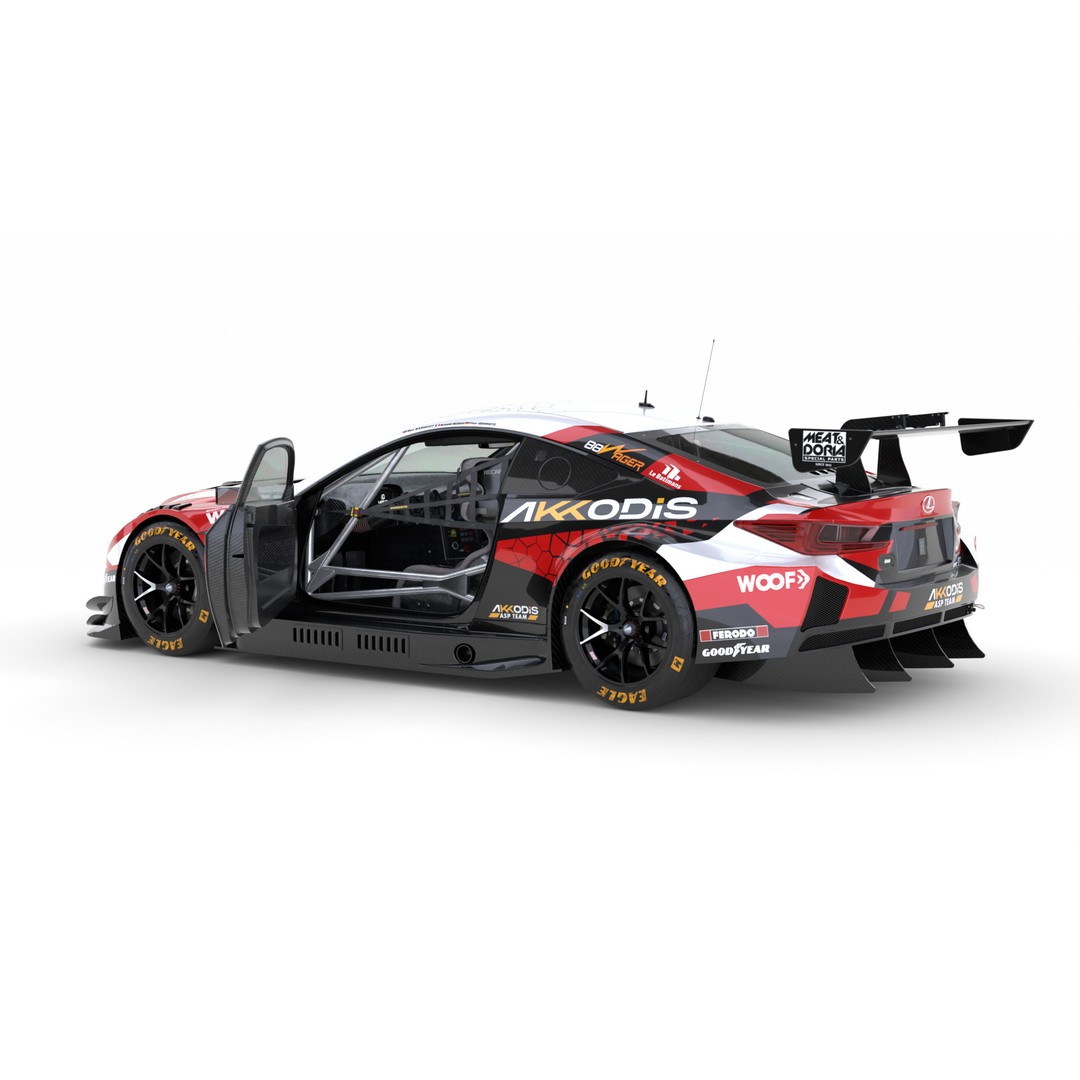 Lexus RCF LMGT3 2025 WEC 3D Model – High Poly Racing Car, FBX, PBR - View 14