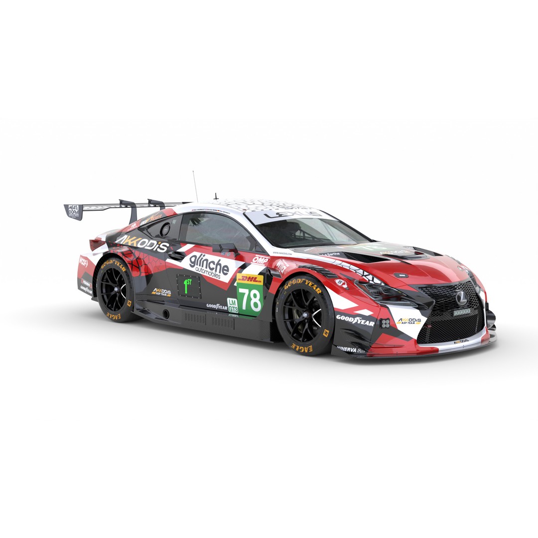 Lexus RCF LMGT3 2025 WEC 3D Model – High Poly Racing Car, FBX, PBR - View 15
