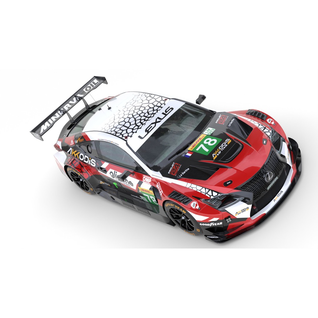 Lexus RCF LMGT3 2025 WEC 3D Model – High Poly Racing Car, FBX, PBR - View 16