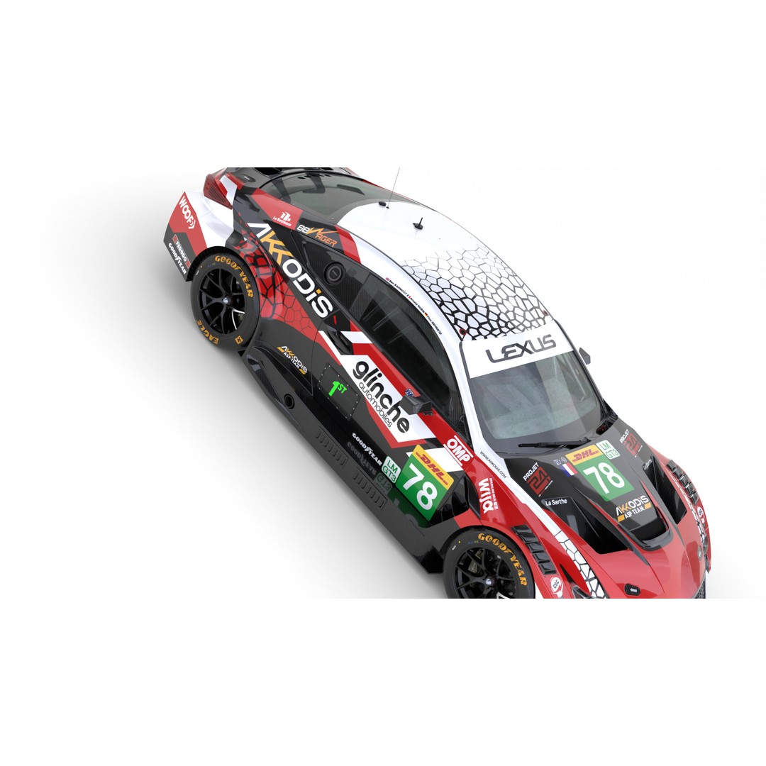 Lexus RCF LMGT3 2025 WEC 3D Model – High Poly Racing Car, FBX, PBR - View 17