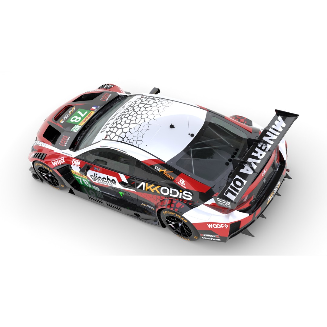 Lexus RCF LMGT3 2025 WEC 3D Model – High Poly Racing Car, FBX, PBR - View 18