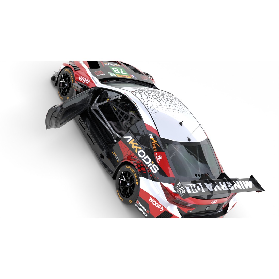 Lexus RCF LMGT3 2025 WEC 3D Model – High Poly Racing Car, FBX, PBR - View 19
