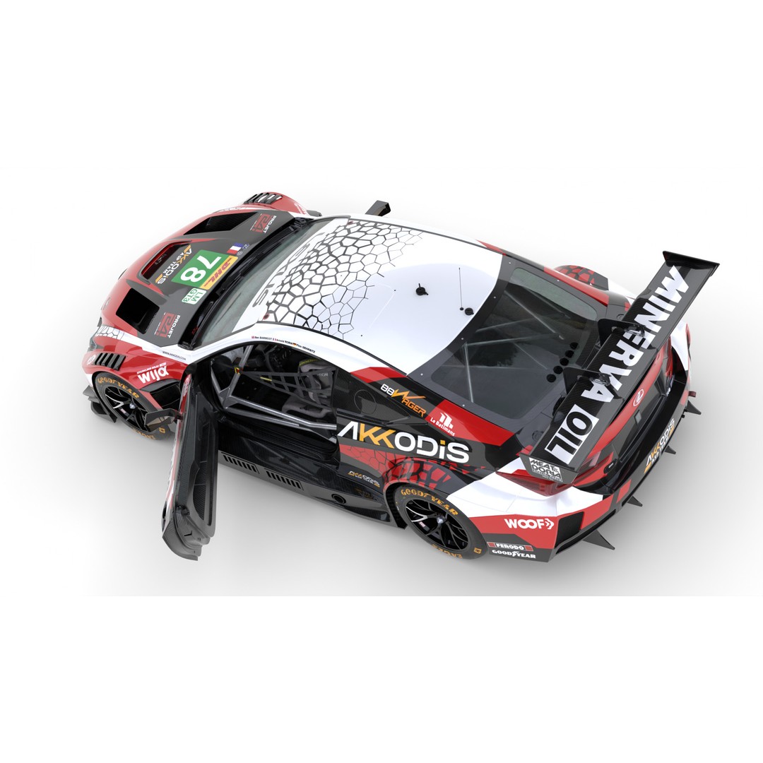 Lexus RCF LMGT3 2025 WEC 3D Model – High Poly Racing Car, FBX, PBR - View 20