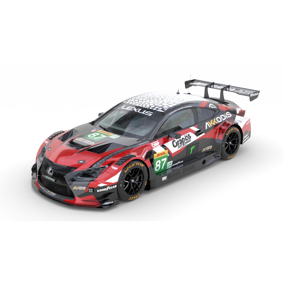 Lexus RCF LMGT3 2025 WEC 3D Model – High Poly Racing Car, FBX, PBR - View 3