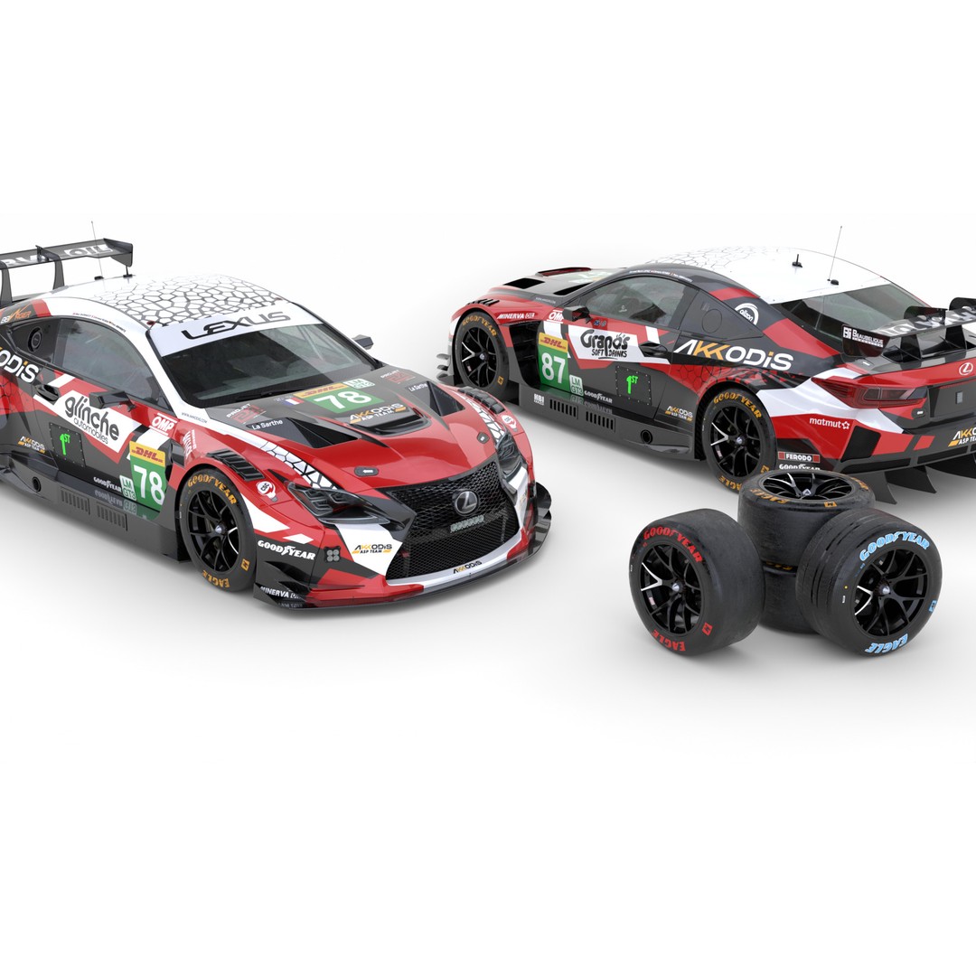 Lexus RCF LMGT3 2025 WEC 3D Model – High Poly Racing Car, FBX, PBR - View 6