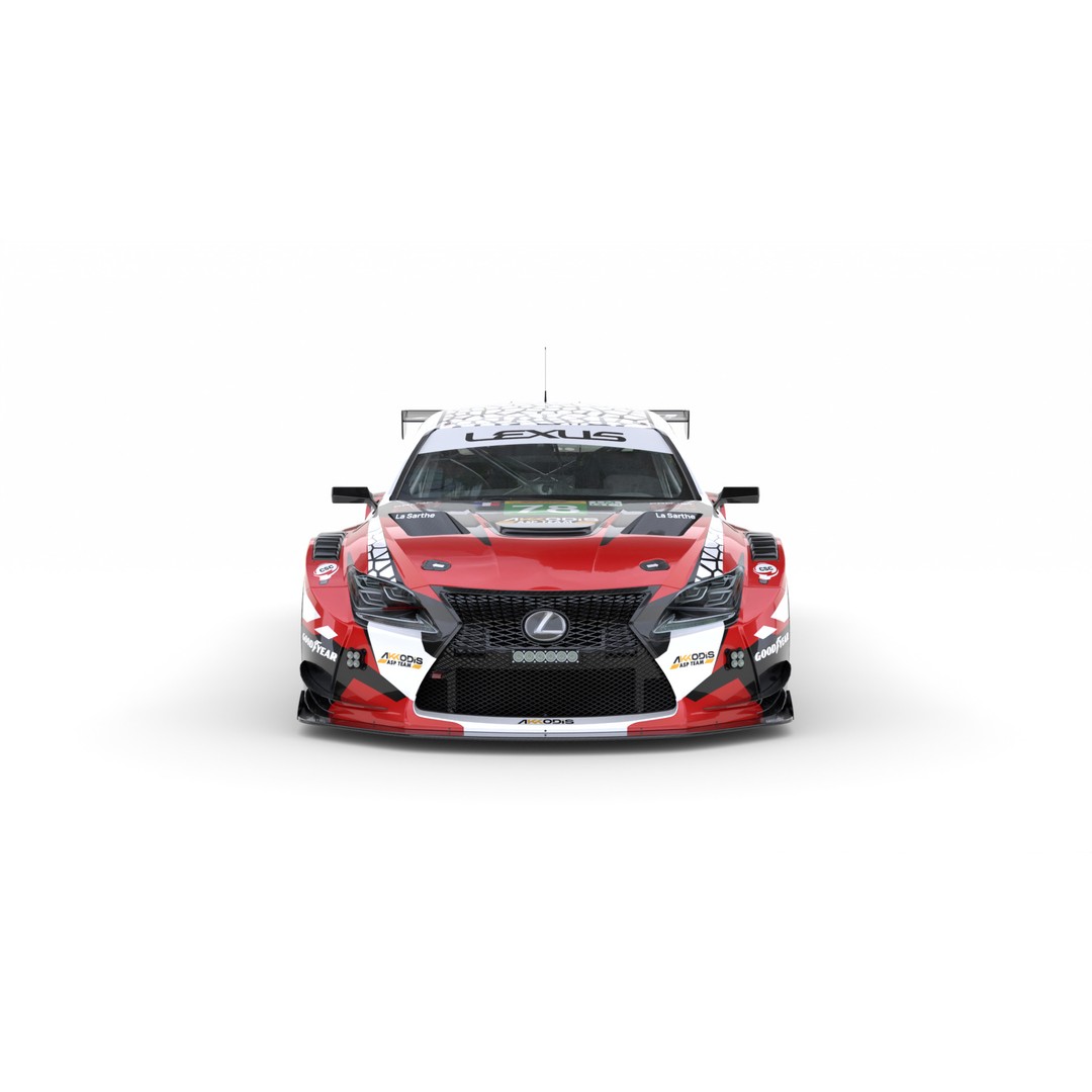 Lexus RCF LMGT3 2025 WEC 3D Model – High Poly Racing Car, FBX, PBR - View 9