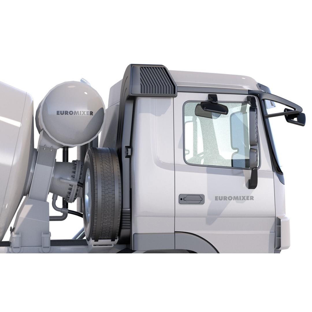 Mercedes Actros Cement Mixer 3D Model – High Poly PBR Asset, FBX - View 12
