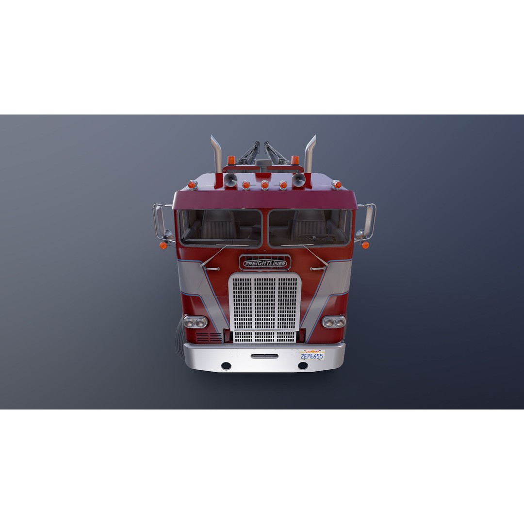 1980 Freightliner Heavy Wrecker 3D Model – Low Poly Game Ready Asset, FBX - View 25