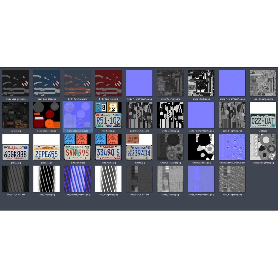 1980 Freightliner Heavy Wrecker 3D Model – Low Poly Game Ready Asset, FBX - View 40