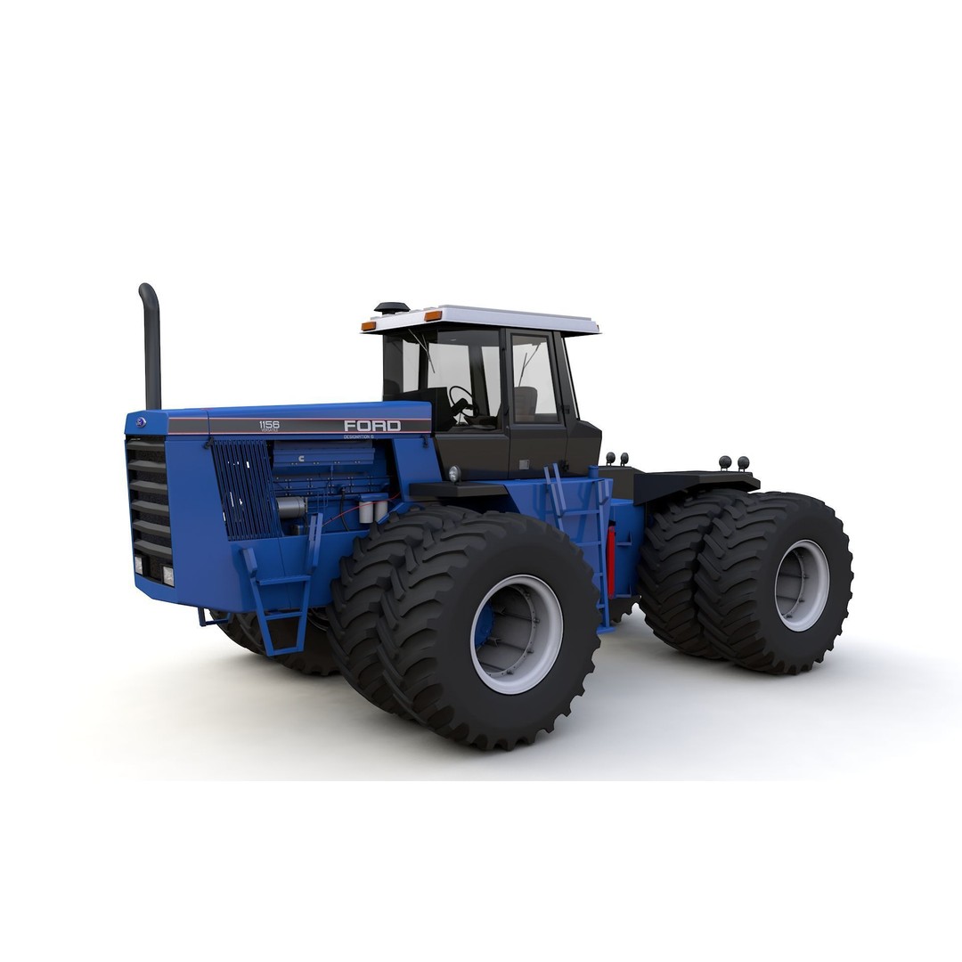1156 Tractor 3D Model – High Detail Industrial Vehicle, FBX, OBJ - View 10