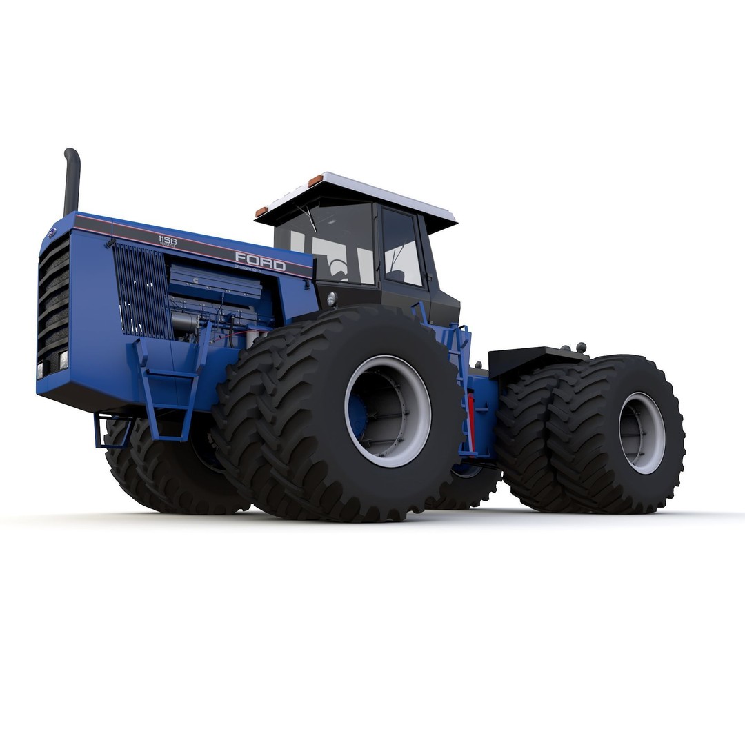 1156 Tractor 3D Model – High Detail Industrial Vehicle, FBX, OBJ - View 12