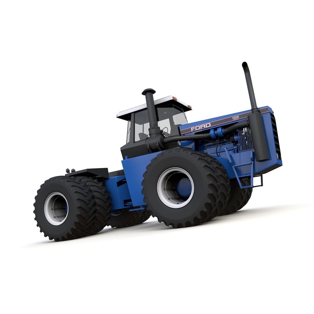 1156 Tractor 3D Model – High Detail Industrial Vehicle, FBX, OBJ - View 13