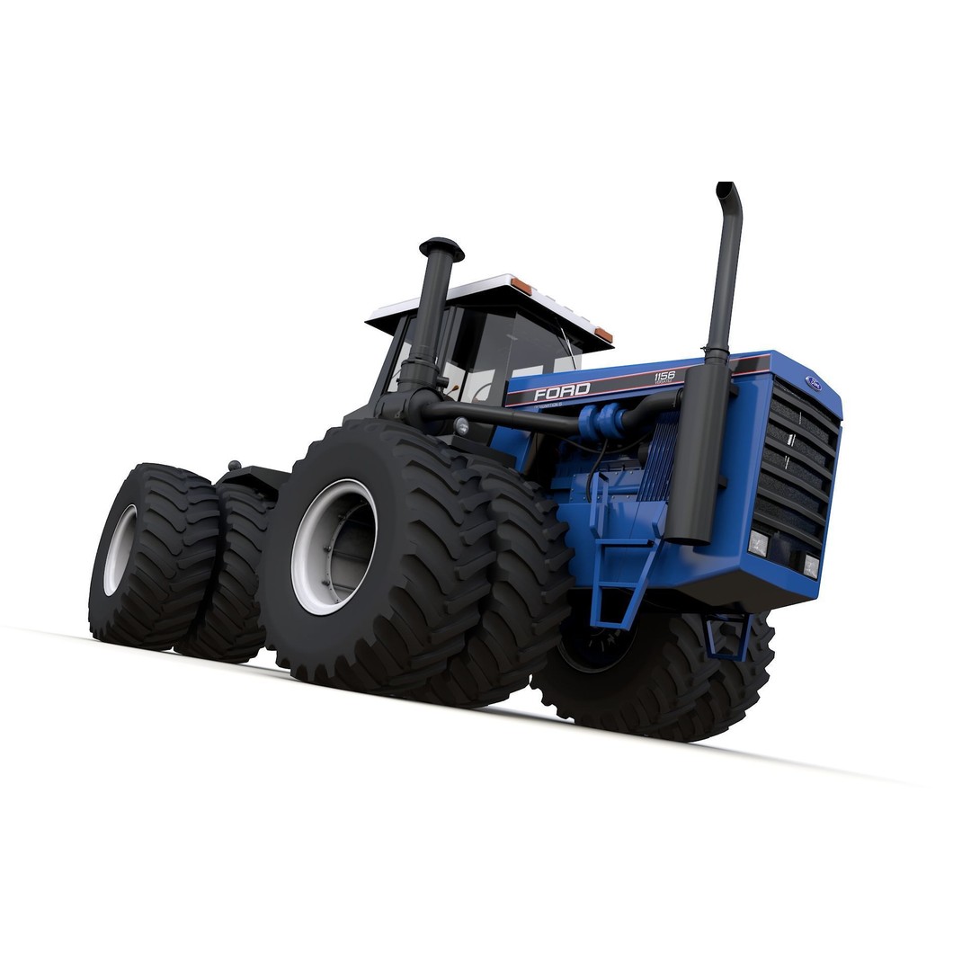 1156 Tractor 3D Model – High Detail Industrial Vehicle, FBX, OBJ - View 14