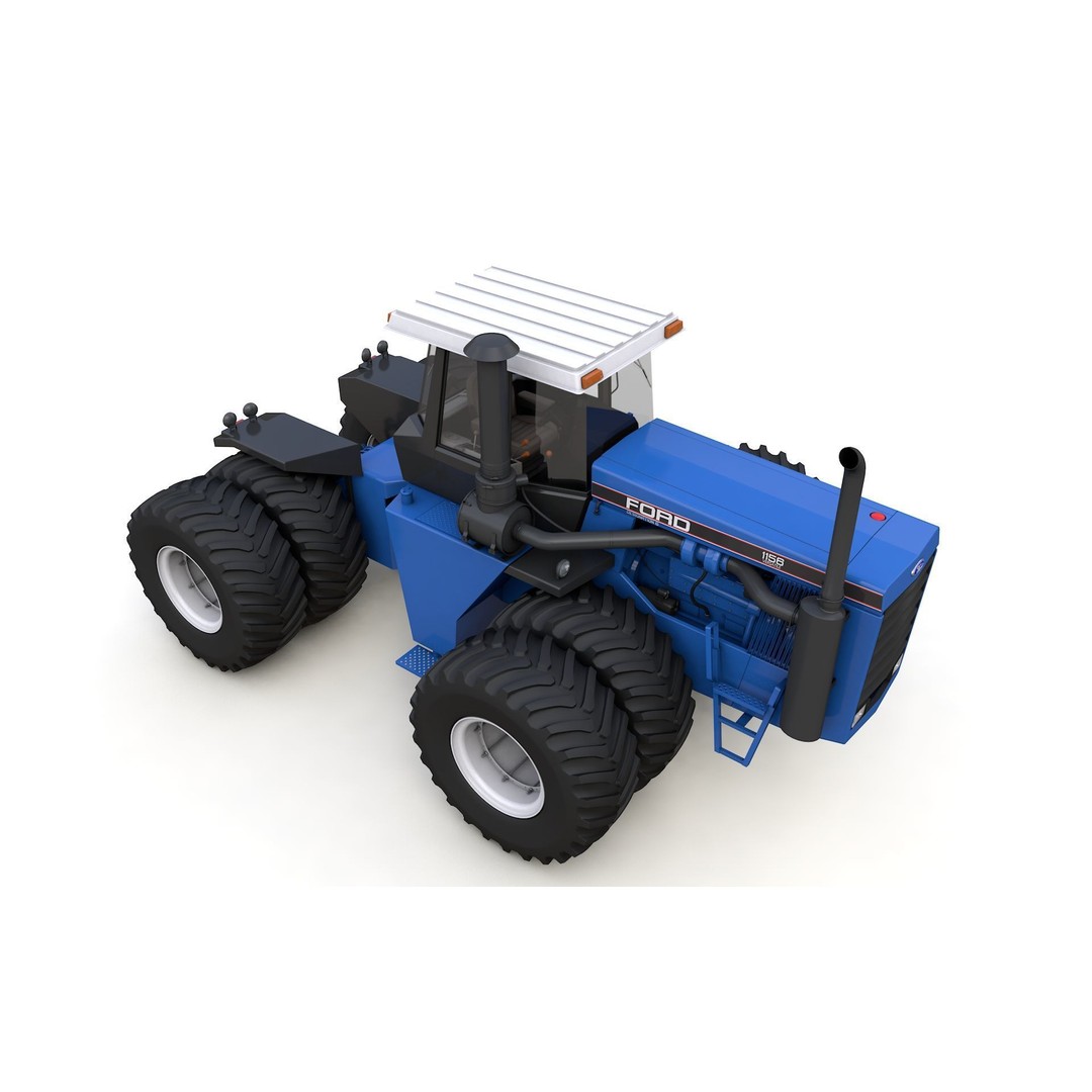 1156 Tractor 3D Model – High Detail Industrial Vehicle, FBX, OBJ - View 18