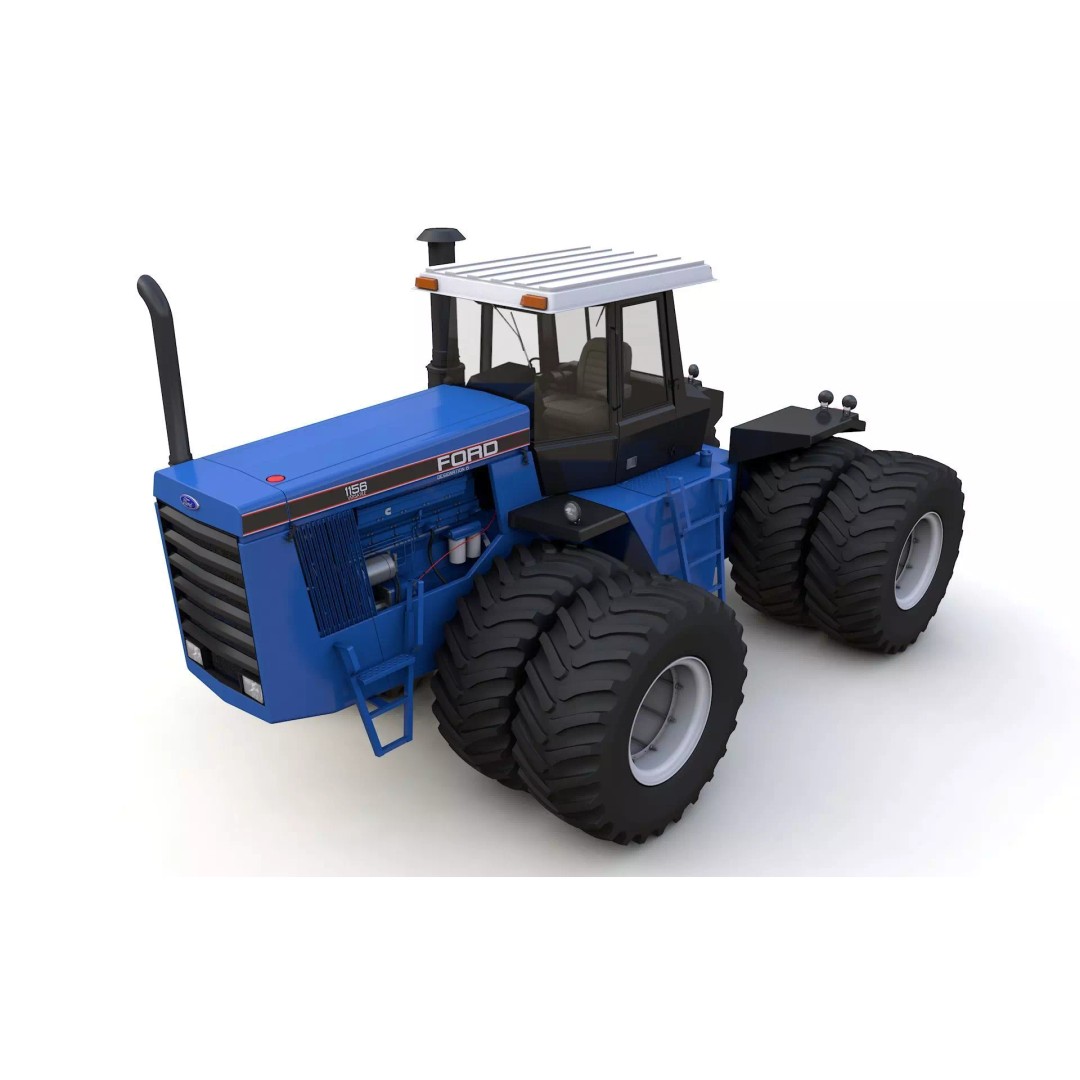 1156 Tractor 3D Model – High Detail Industrial Vehicle, FBX, OBJ - View 2