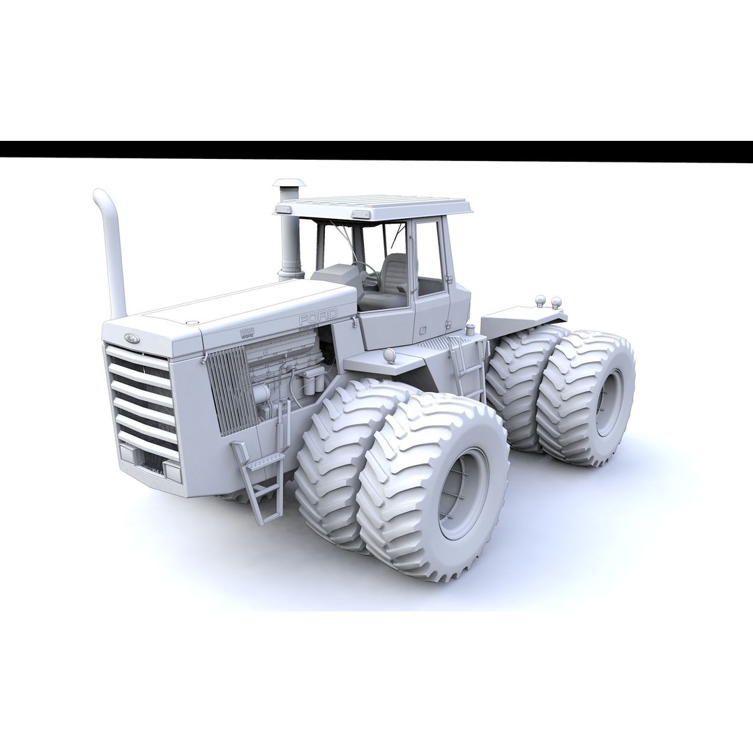 1156 Tractor 3D Model – High Detail Industrial Vehicle, FBX, OBJ - View 20