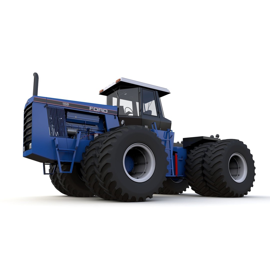 1156 Tractor 3D Model – High Detail Industrial Vehicle, FBX, OBJ - View 3