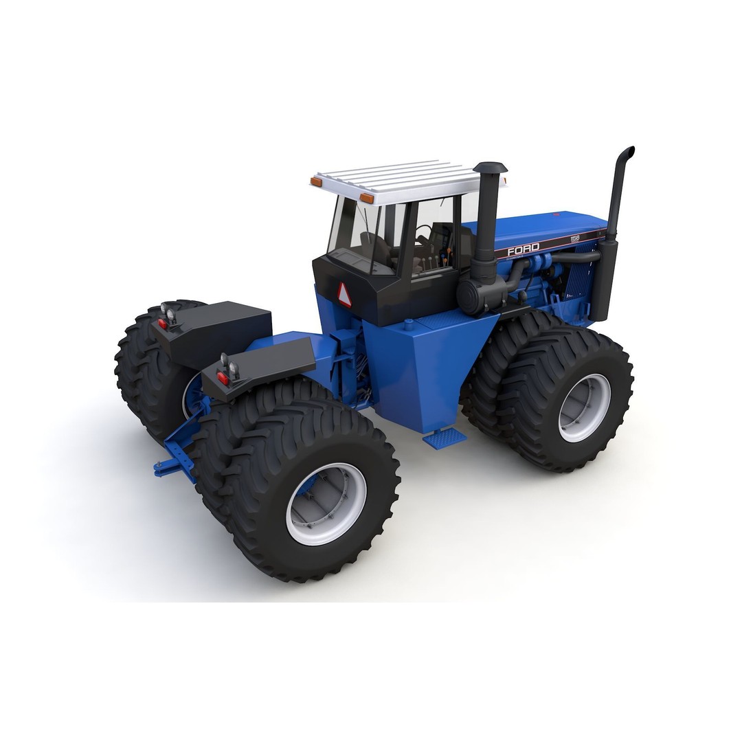 1156 Tractor 3D Model – High Detail Industrial Vehicle, FBX, OBJ - View 4