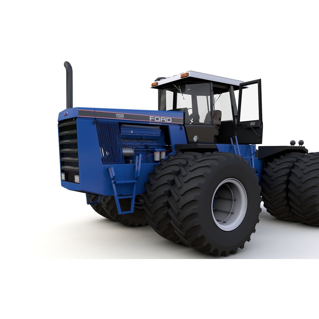 1156 Tractor 3D Model – High Detail Industrial Vehicle, FBX, OBJ - View 6