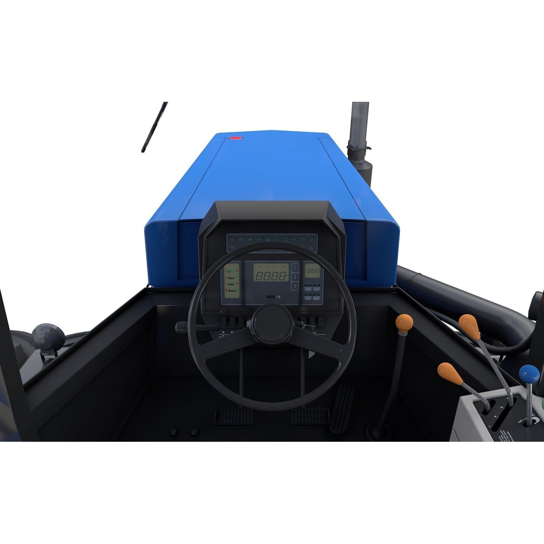 1156 Tractor 3D Model – High Detail Industrial Vehicle, FBX, OBJ - View 9