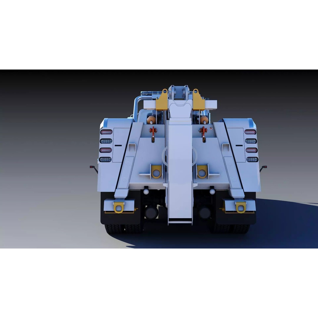 International WorkStar 7600 Wrecker 3D Model – Low Poly Game Asset, FBX - View 12