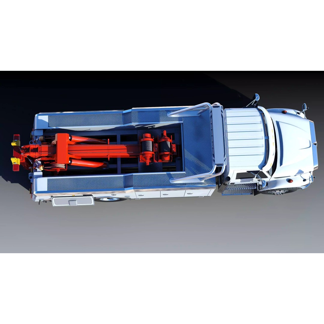 International WorkStar 7600 Wrecker 3D Model – Low Poly Game Asset, FBX - View 21