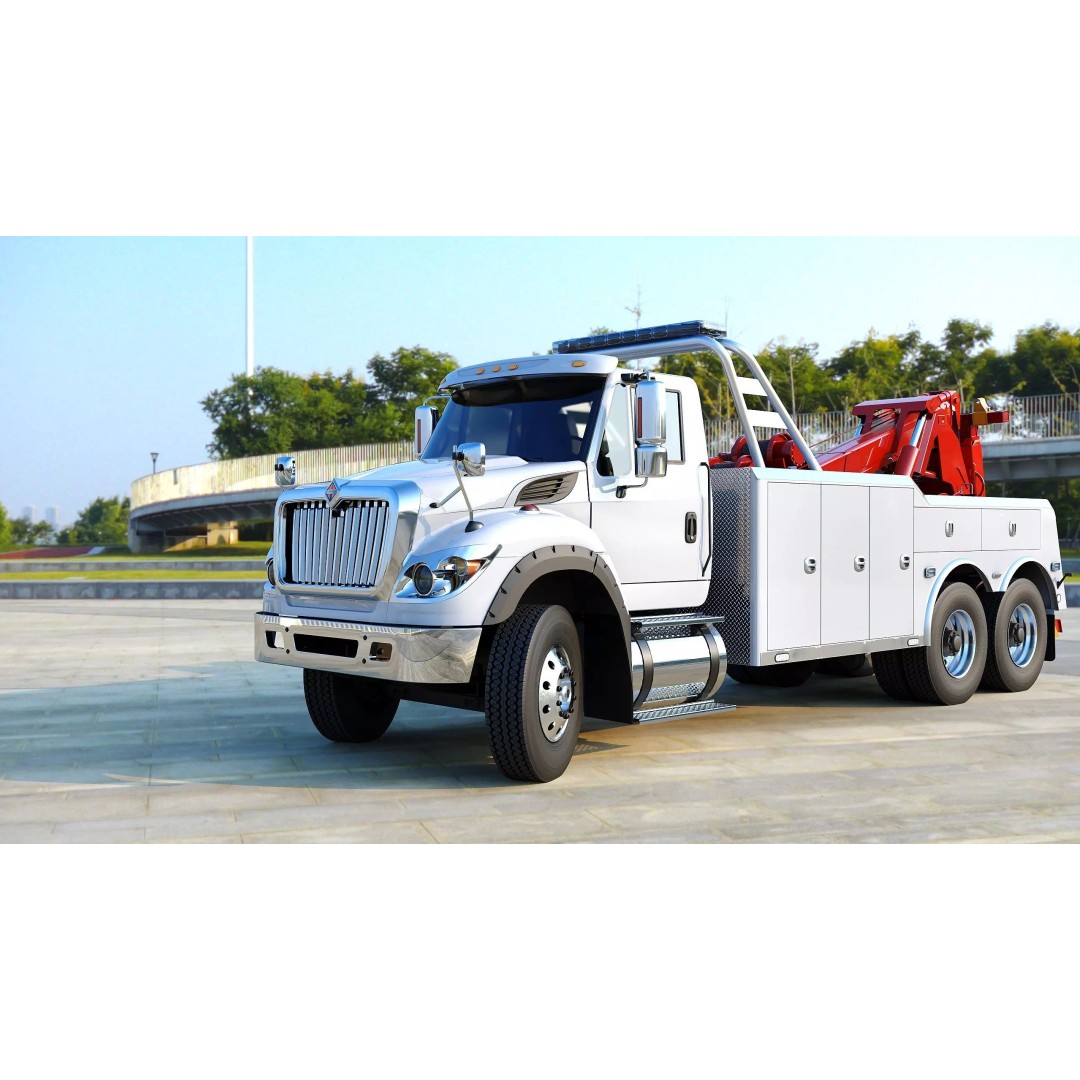 International WorkStar 7600 Wrecker 3D Model – Low Poly Game Asset, FBX - View 30