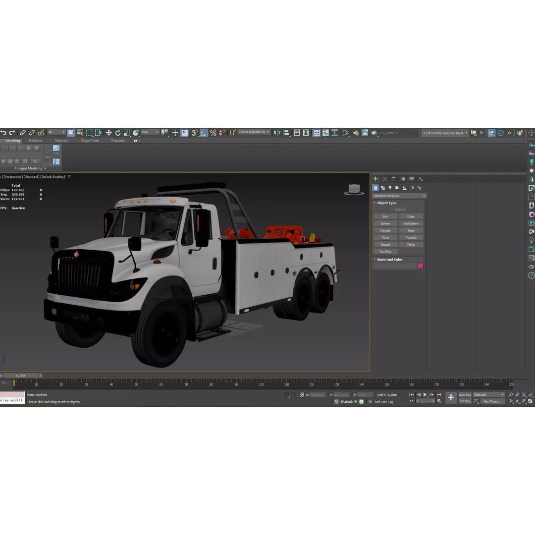 International WorkStar 7600 Wrecker 3D Model – Low Poly Game Asset, FBX - View 38
