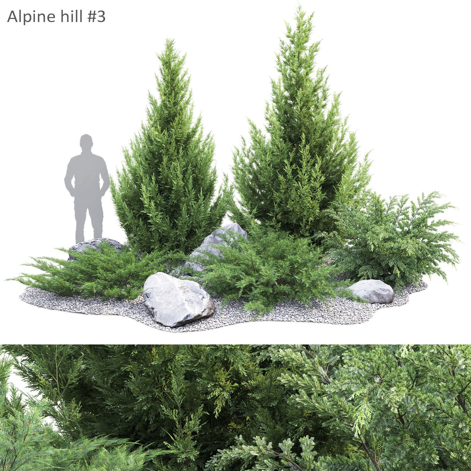 Alpine Hill - Game-Ready 3D Model - View 3