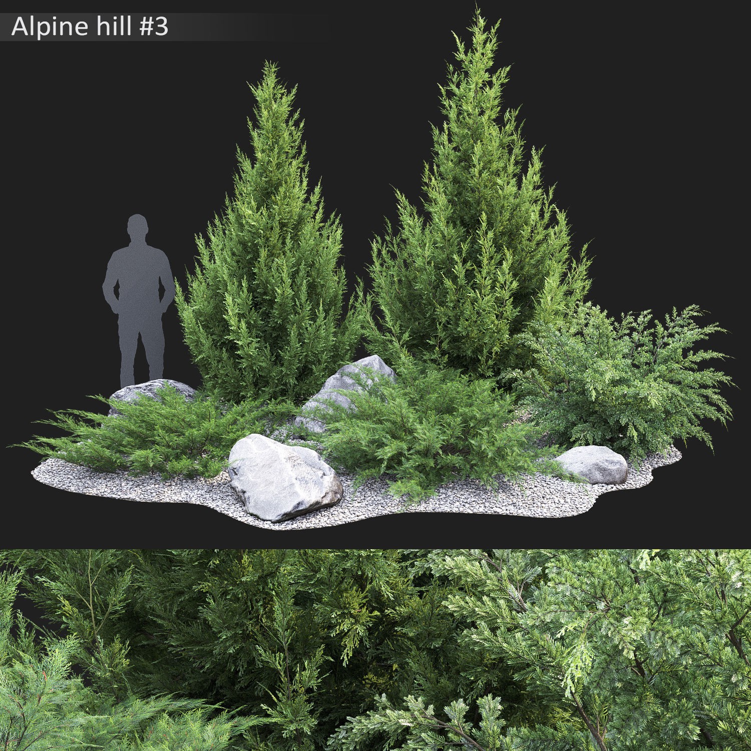 Alpine Hill - Game-Ready 3D Model - View 4