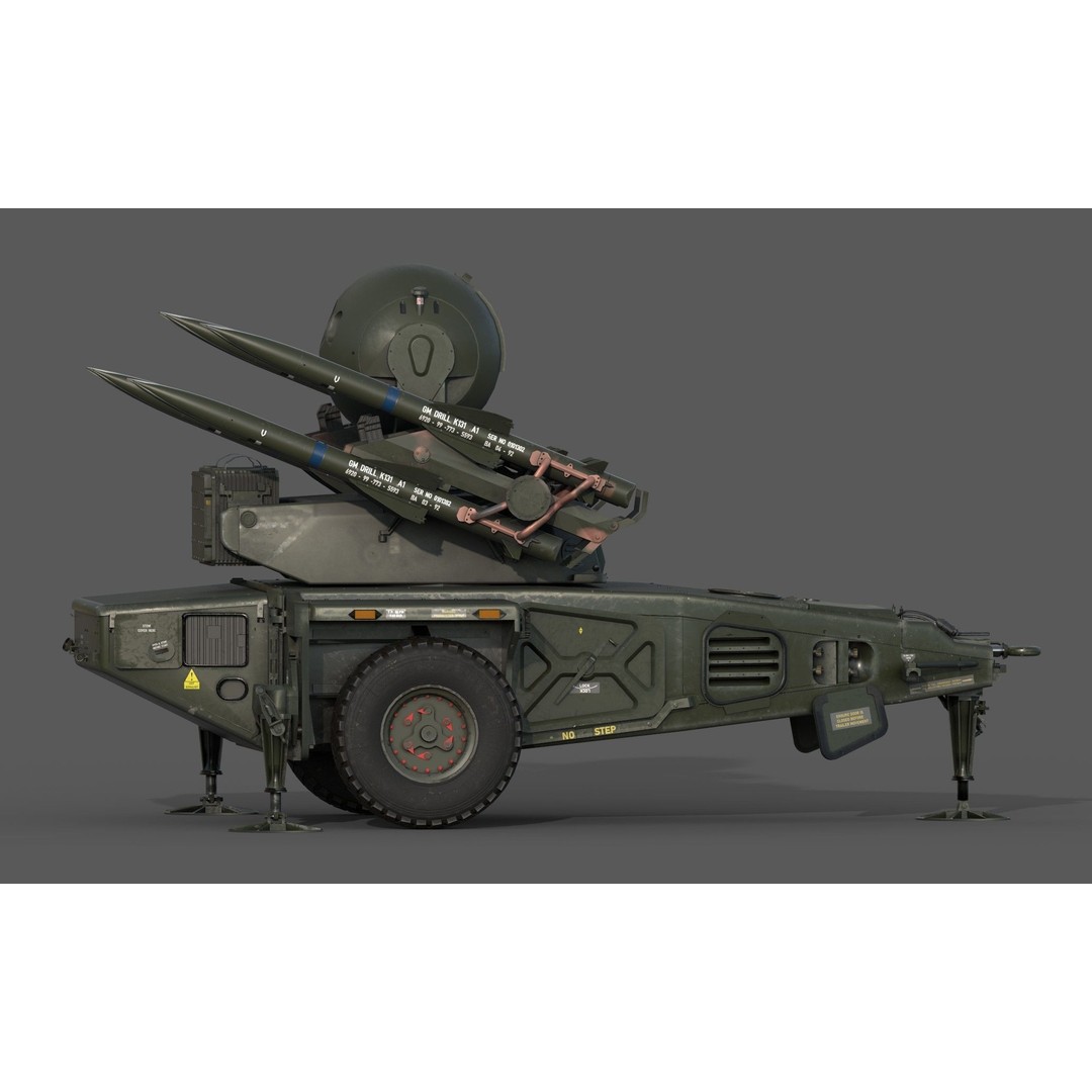 Rapier Missile 3D Model – Low Poly Military Asset, FBX, OBJ, Blender
