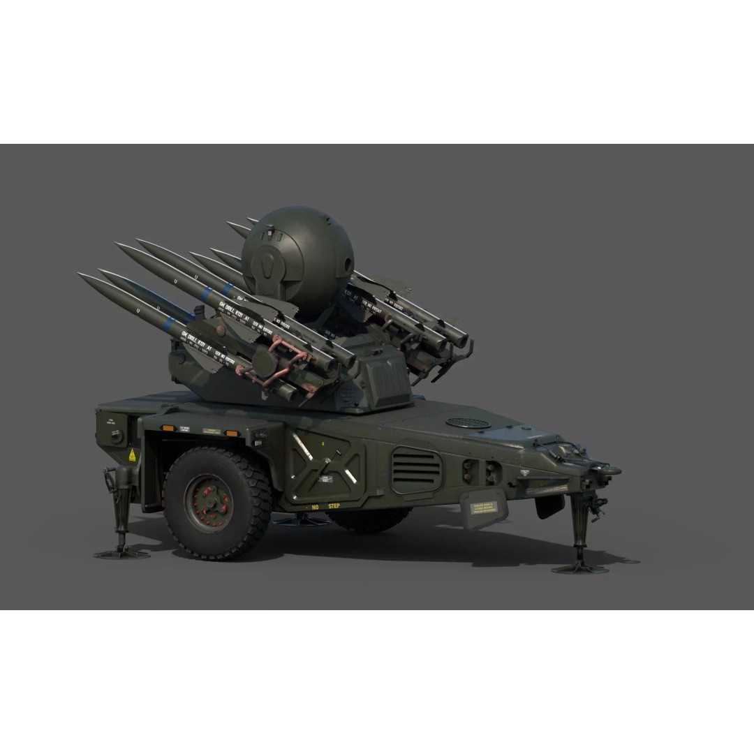 Rapier Missile 3D Model – Low Poly Military Asset, FBX, OBJ, Blender - View 2