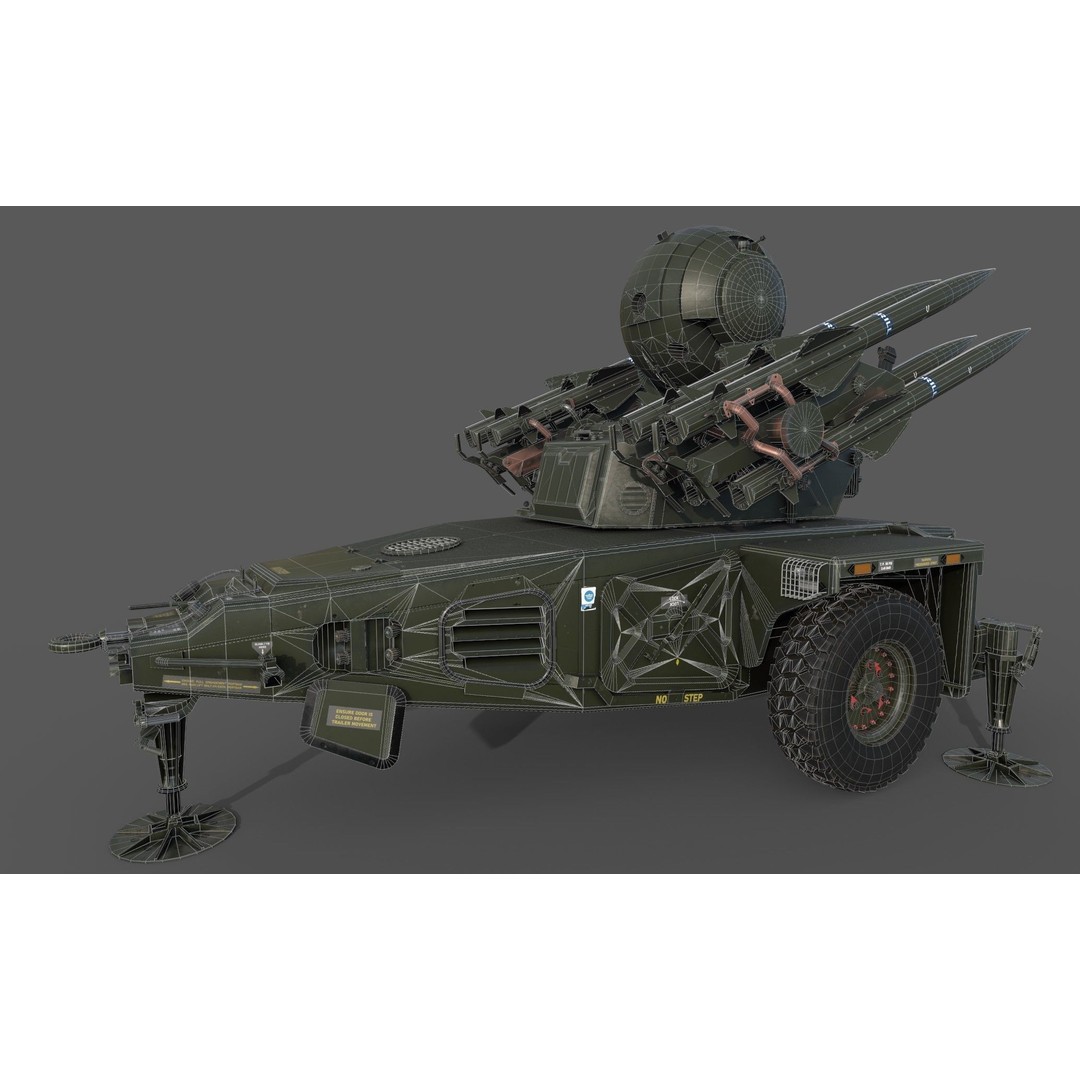 Rapier Missile 3D Model – Low Poly Military Asset, FBX, OBJ, Blender - View 3