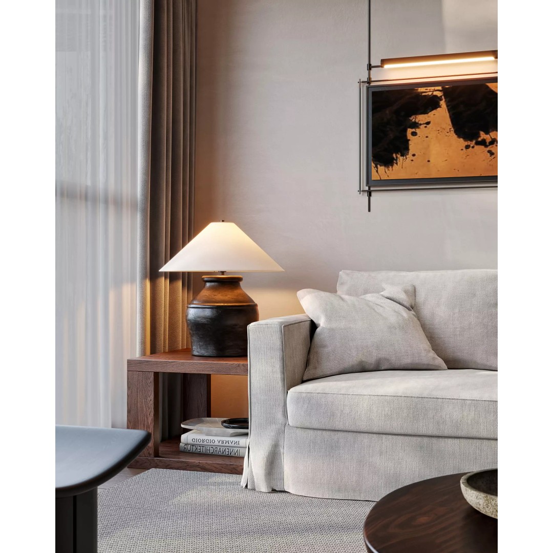 Modern Living Room 3D Model – Japandi Style, PBR Textures, Multiple Formats - View 3