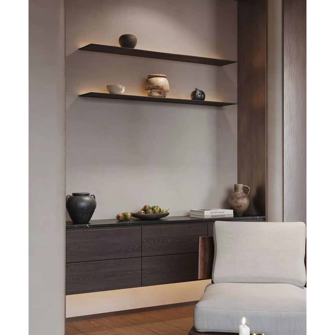 Modern Living Room 3D Model – Japandi Style, PBR Textures, Multiple Formats - View 5