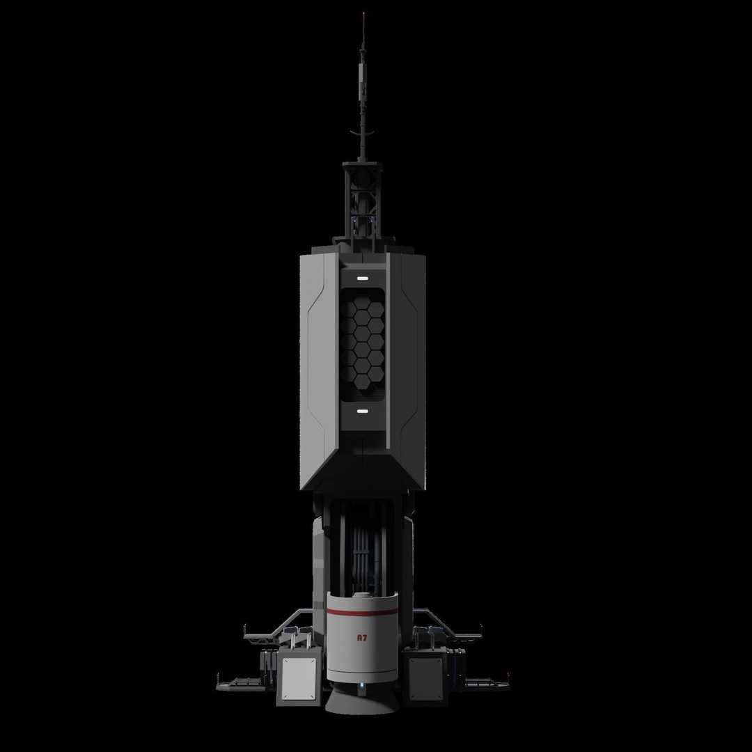 Sci-Fi Tower 3D Model – Futuristic Building Asset, Blender