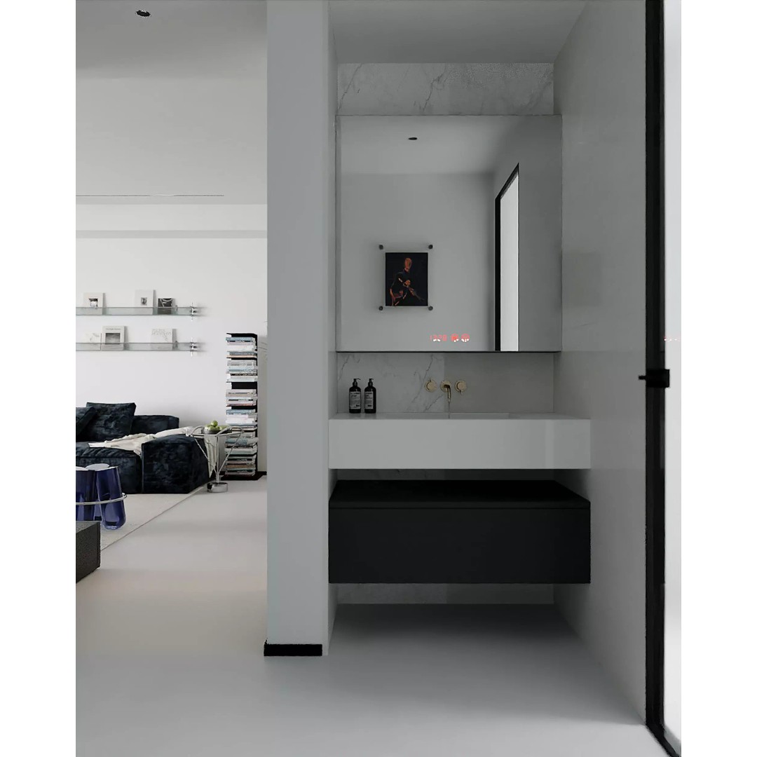 Contemporary Minimal Living Space 3D Model – Open Kitchen, MAX, FBX, OBJ - View 11