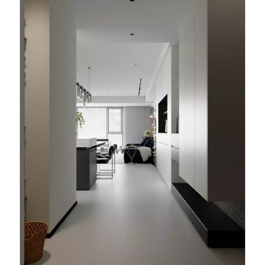 Contemporary Minimal Living Space 3D Model – Open Kitchen, MAX, FBX, OBJ - View 8